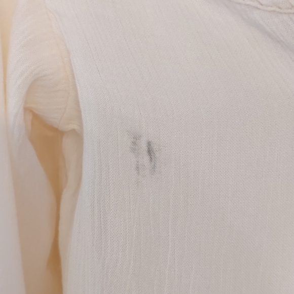 American Eagle Festival Boho festival floral top cream ivory embroidery Small - Picture 10 of 13